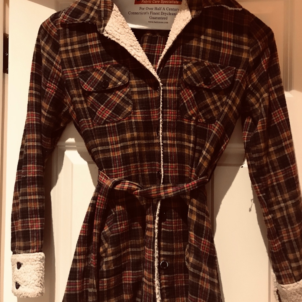 Flannel top with belt